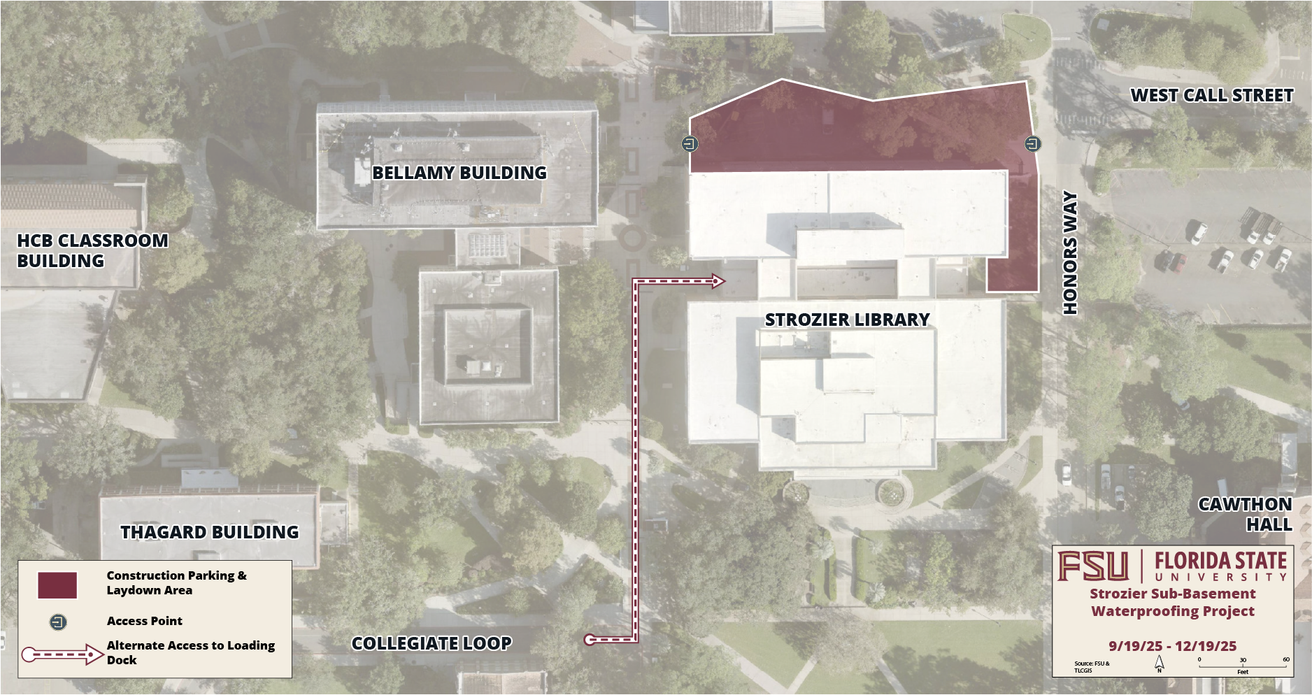 Strozier Service Area & Legacy Walk Impacted by Construction